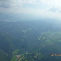 Flugwegposition um 13:37:47: Aufgenommen in der Nähe von Treglwang, Österreich in 2434 Meter